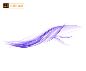 梦幻紫色波浪线