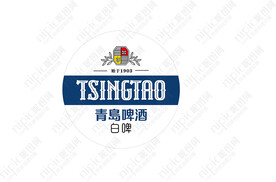 青岛啤酒 白啤不干胶