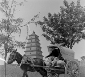 陕西老照片西安大雁塔1947年