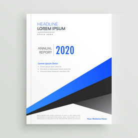 蓝色几何色块海报模板