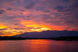 晚霞 夕阳 