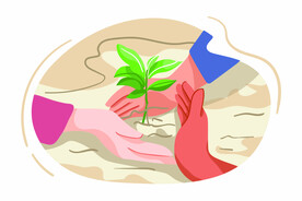 ai矢量植树节背景