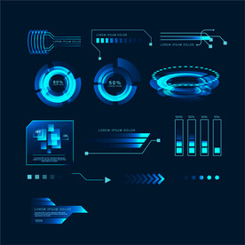 蓝色科技智能元素