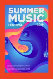 潮流炫酷电音艺术节插画海报