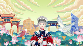 国潮插画图片