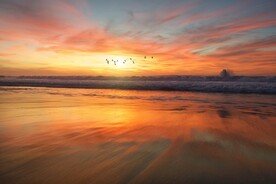 海岸晚霞