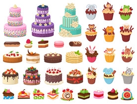 卡通矢量蛋糕