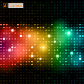 七彩迪斯科舞厅背景