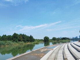 湿地公园观光步道台阶