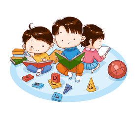 儿童读书手抄报元素