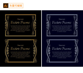 欧式奢华标题框