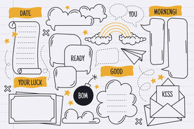 手绘视觉板插图