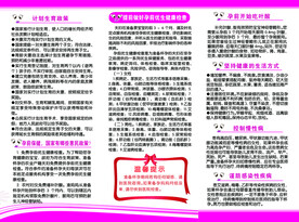 孕前宣传三折页背面