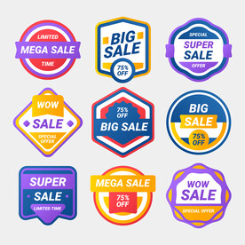 彩色促销标贴标签