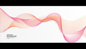 粉色线条波浪背景