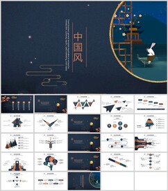 中国风汇报总结模板