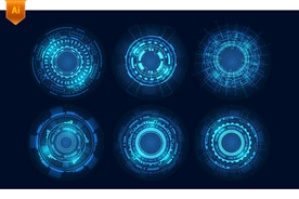 科技风蓝色圆环