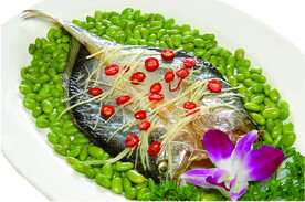 黄鱼鲞蒸毛豆