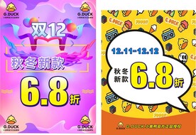 童装6.8折海报