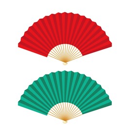 过年扇子装饰元素