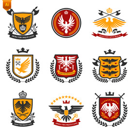 老鹰盾牌徽章