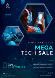 蓝色科技宣传页