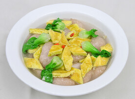 泡蛋炖藕粉饺