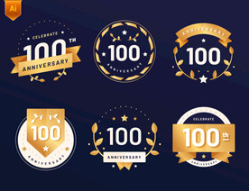 周年纪念徽章标签