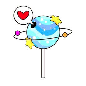 卡通星球棒棒糖