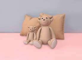 C4D模型小熊公仔