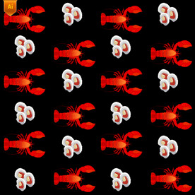 小龙虾卡通背景