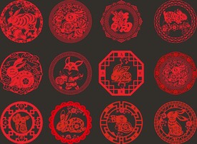 2023春节兔年剪纸窗花