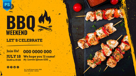 烧烤宣传单模板