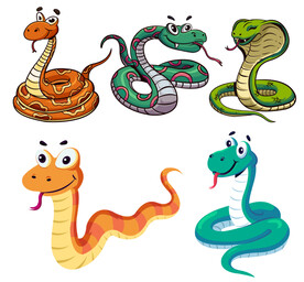 眼镜蛇卡通插画
