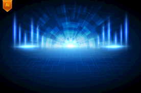 蓝色科技能量背景