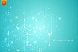 六边形科技背景