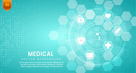 六边形科技背景