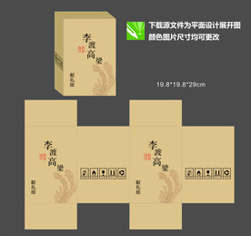 盒子包装平面图