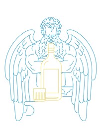 酒瓶 天使图案