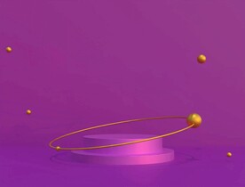 紫色C4D电商展台