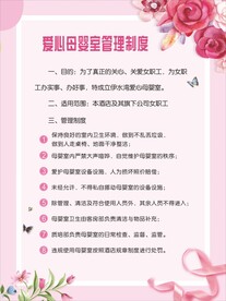 母婴室管理制度海报展板
