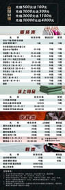 干洗店价目表