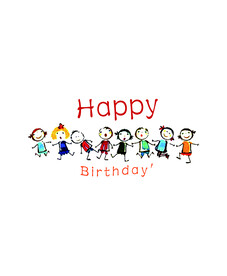 幼儿园 生日 卡片 反面