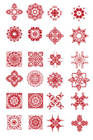 AI矢量中式花纹边框图形