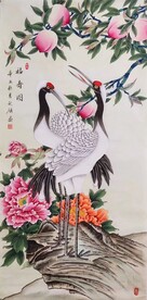 仙鹤花鸟画素材-仙鹤花鸟画图片-仙鹤花鸟画设计模板-昵图网