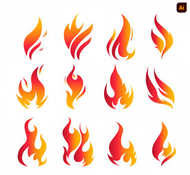 卡通火焰矢量素材