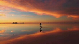 夕阳人物实拍