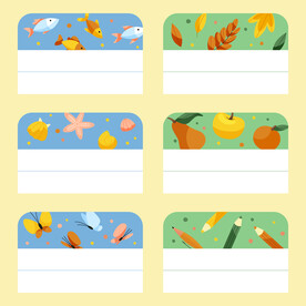 手绘笔记本标签