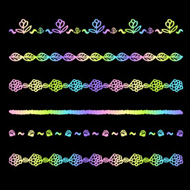 矢量彩虹花边