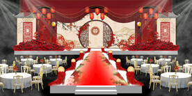 中式婚礼背景